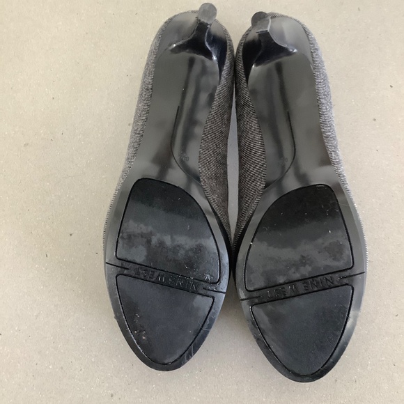 Nine West Size 8.5M Black/Grey Tweed High Heel Platform Pumps - Picture 5 of 5